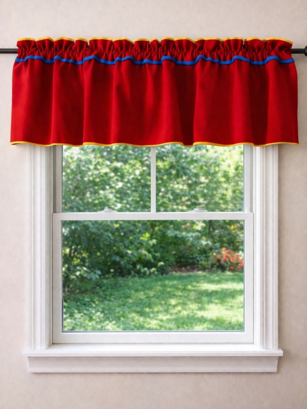 Curtain Topper in Primary Colors